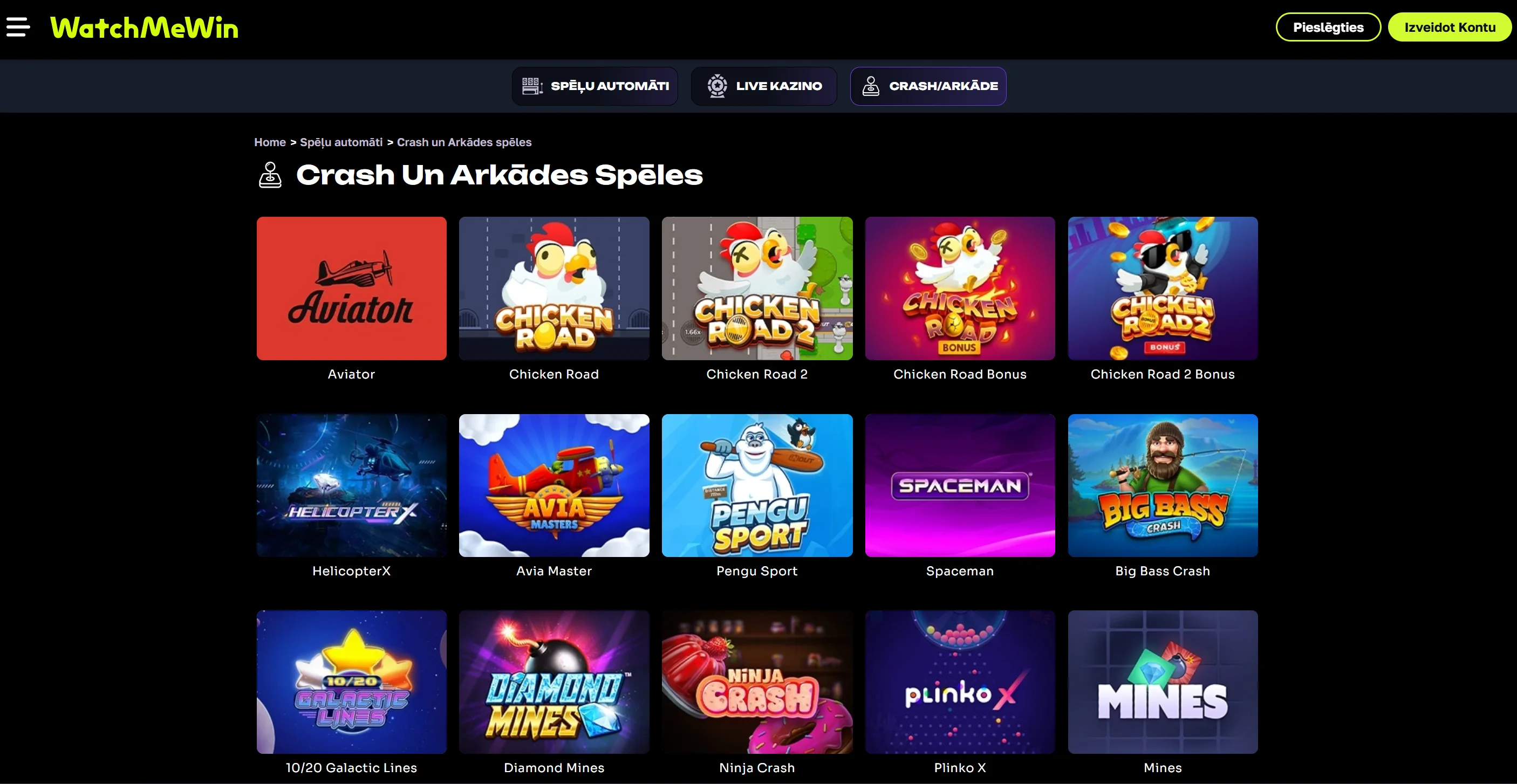 watchmewin crash speles